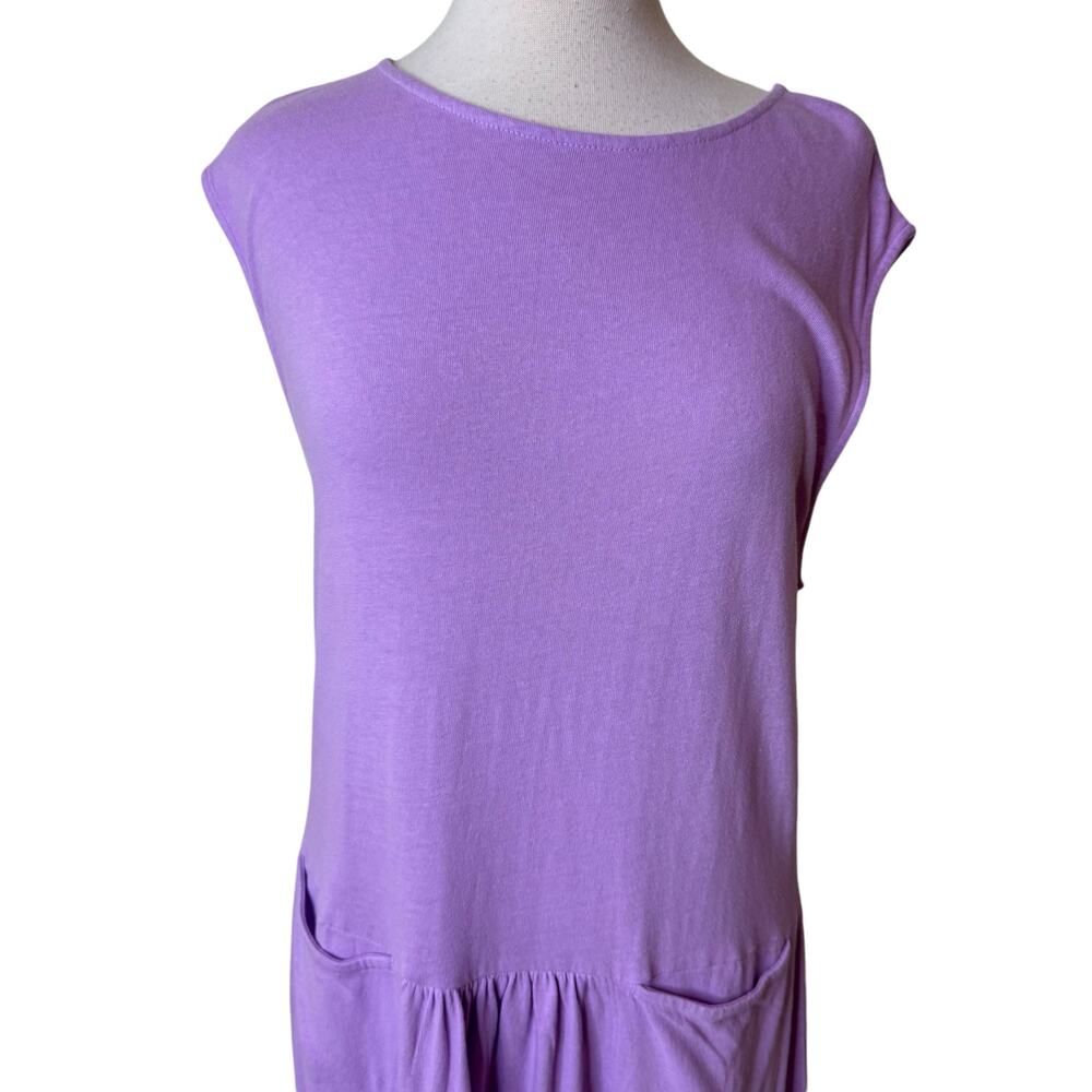 FREE PEOPLE Beach Nikki Midi Dress 100% Cotton Size Medium Purple NWT - Picture 5 of 10